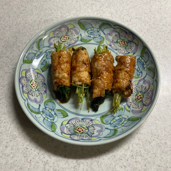 お弁当に★豚肉の豆苗巻き